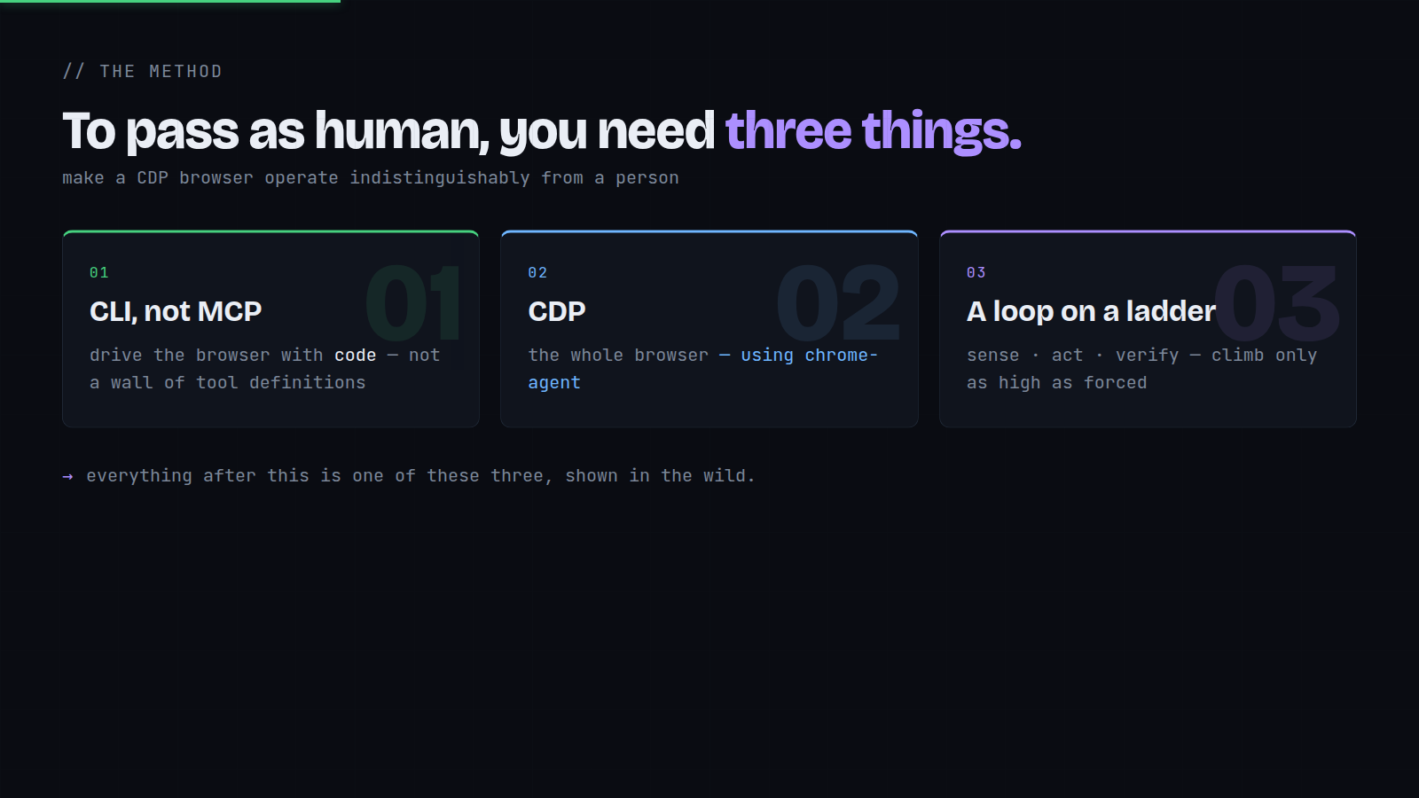 Three things