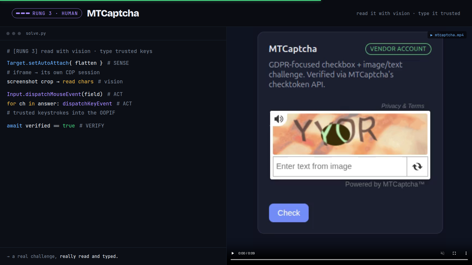 Rung 3 · mtCaptcha